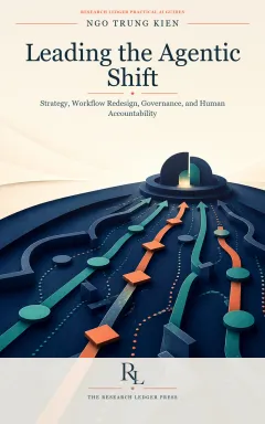 Cover of Leading the Agentic Shift: a prepared Research Ledger Press guide to strategy, workflow redesign, governance, and accountability.