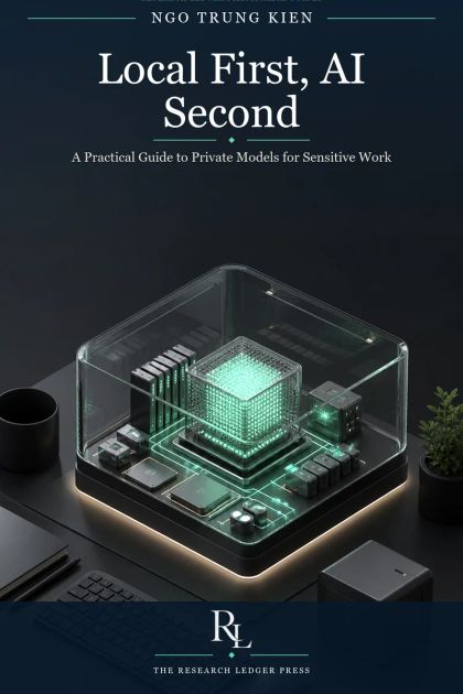 Cover of Local First, AI Second: a prepared Research Ledger Press guide to private models for sensitive work.