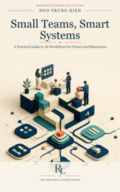 Cover of Small Teams, Smart Systems: a prepared Research Ledger Press guide to AI workflows for owner-led businesses.