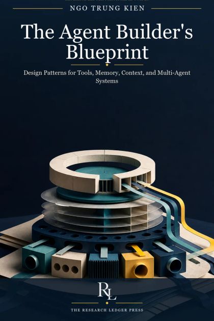 Cover of The Agent Builder's Blueprint: a prepared Research Ledger Press guide to tools, memory, context, and multi-agent systems.