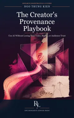 Cover of The Creator's Provenance Playbook: a prepared Research Ledger Press guide to using AI with voice, rights, and trust.